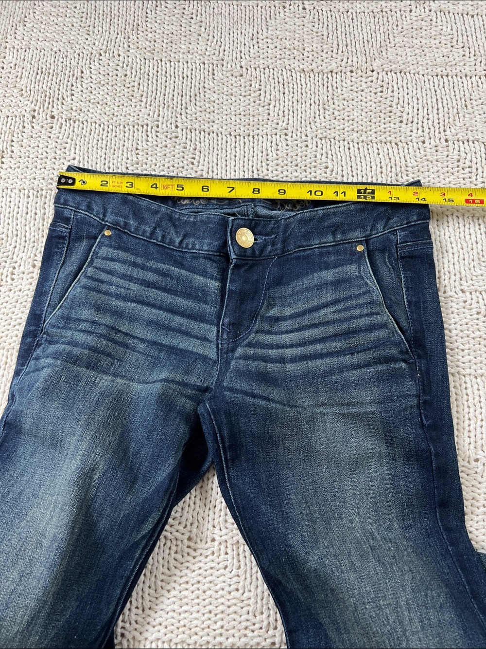 Express Stella Slim Flare Low-rise Regular Fit Jeans Size 0 - Picture 9 of 14